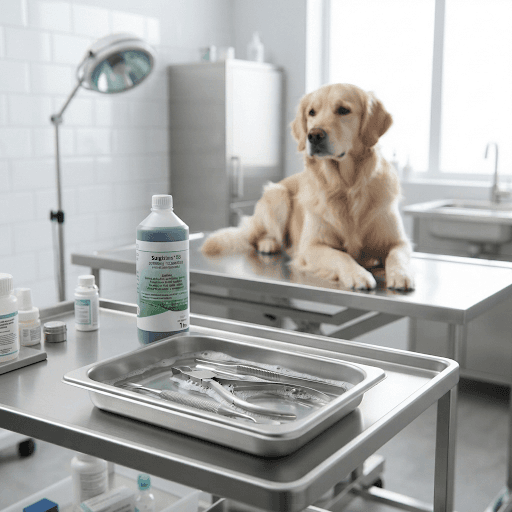 Limpieza de instrumental veterinario